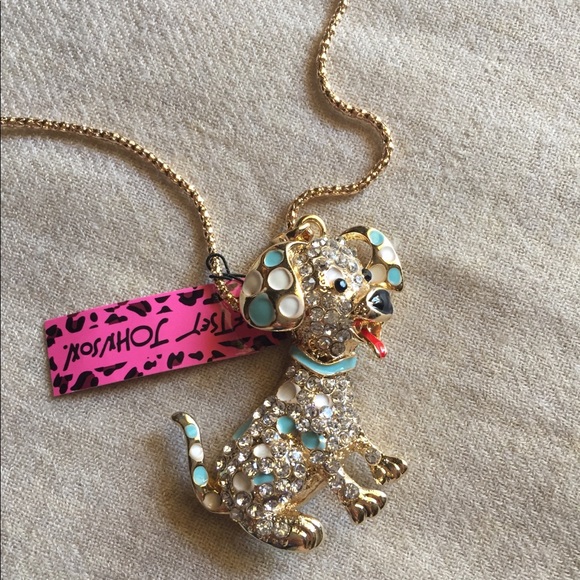 betsey johnson dog necklace